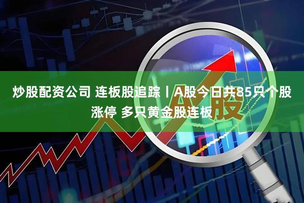 炒股配资公司 连板股追踪丨A股今日共85只个股涨停 多只黄金股连板